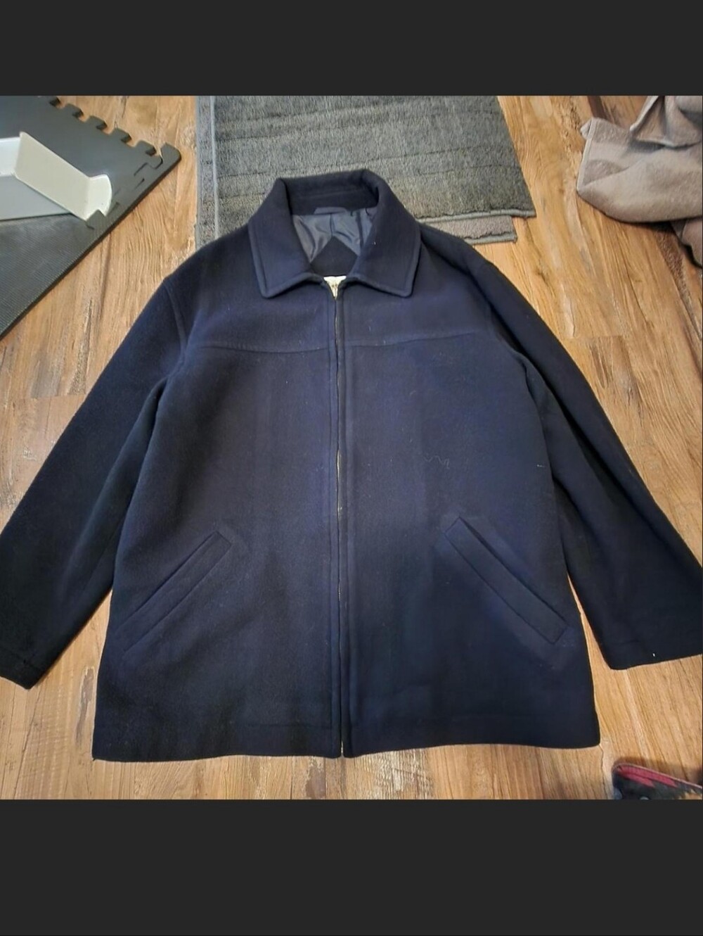 Casuals navy blue wool blend jacket